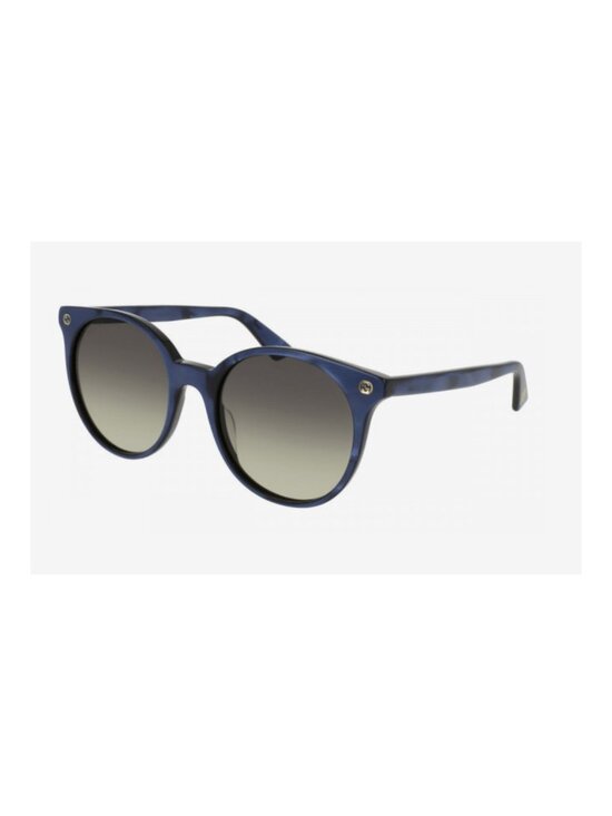 Gucci Accessories - Gucci Grey Gradient Round Ladies Sunglasses GG0091S 005 52 Blue Frame